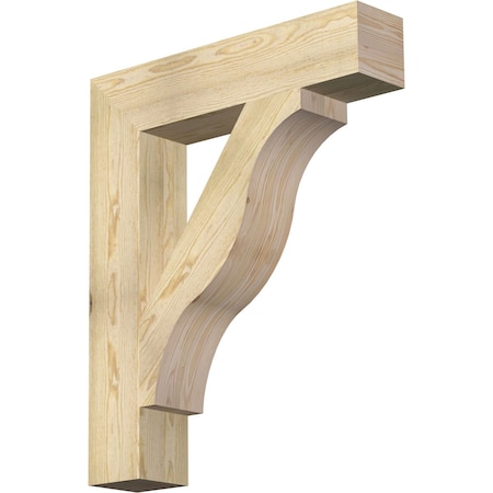 Ekena Millwork Funston Block Rough Sawn Bracket, Douglas Fir, 6"W x 30"D x 36"H BKT06X30X36FST05RDF